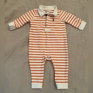 Ralph Lauren Orange and White Striped Baby Outfit